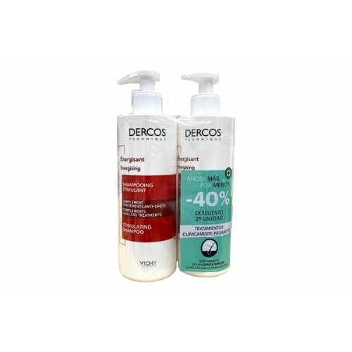 Dercos champu estimulante champu 400ml + recarga 500ml