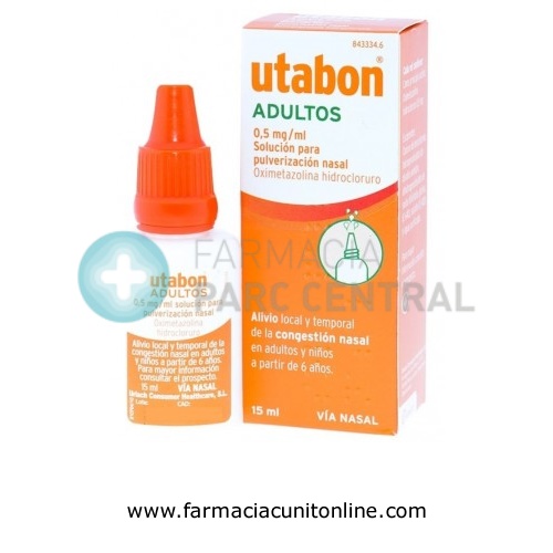 UTABON ADULTOS 0,5 mg/ml SOLUCION PARA PULVERIZACION NASAL, 1 frasco de 15 ml