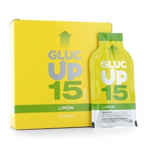 Gluc up 15 faes farma (10 sticks sabor limon)