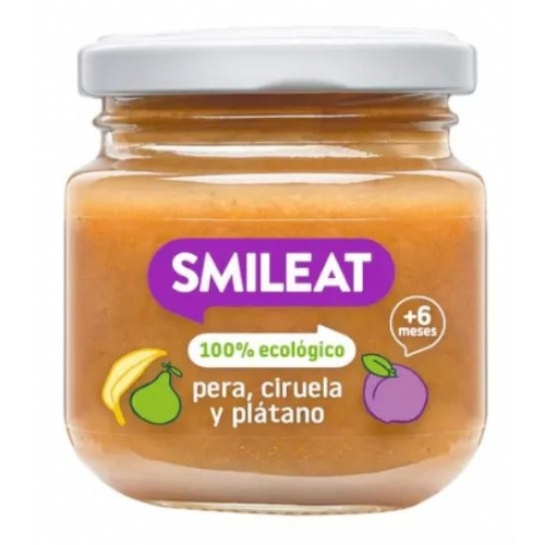 Smileat  1 tarrito 130 g sabor pera ciruela y platano