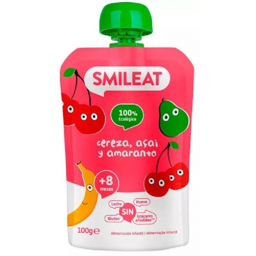 Smileat pouch eco  1 bolsa 100 g sabor cereza acai y amaranto