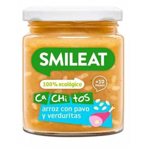Smileat cachitos  1 tarrito 230 g sabor arroz con pavo y verduritas