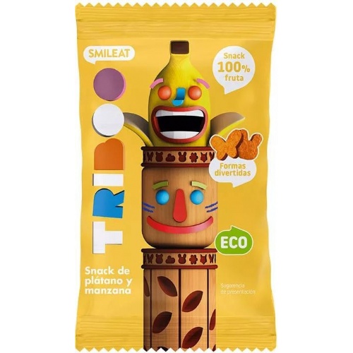 Smileat snack  1 bolsa 25 g sabor platano y manzana