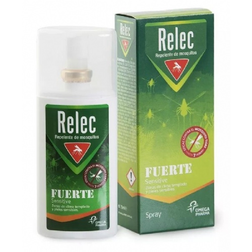 Relec fuerte sensitive spray repelente mosquitos (1 envase 75 ml)