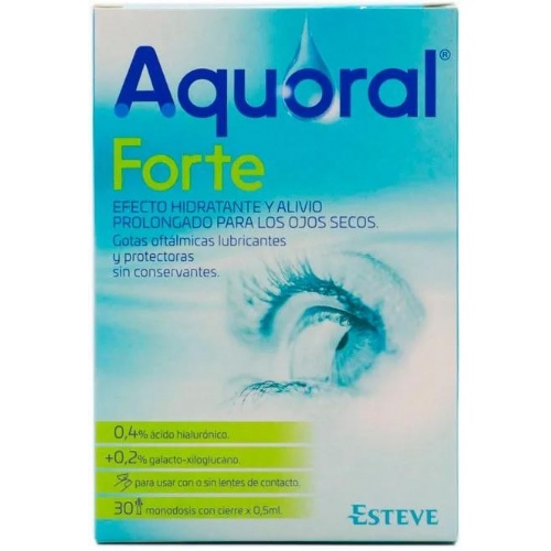 Aquoral forte - gotas oftalmicas lubricantes esteriles (30 monodosis 0,5 ml)
