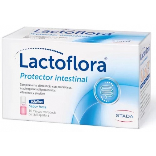 Lactoflora protector intestinal adulto (10 viales 7 ml sabor fresa)