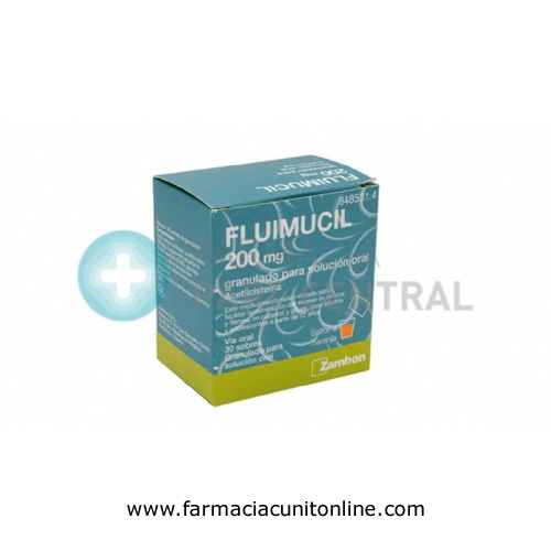 FLUIMUCIL 200 mg GRANULADO PARA SOLUCION ORAL , 30 sobres