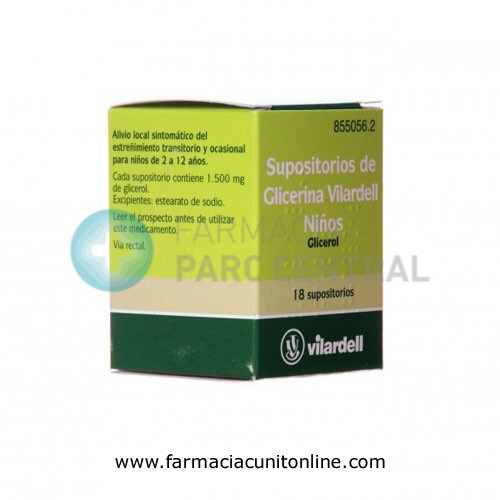 SUPOSITORIOS DE GLICERINA VILARDELL NIÑOS, 18 supositorios