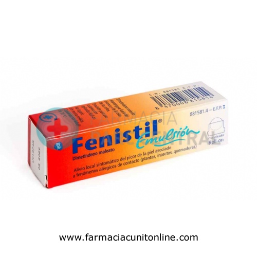 FENISTIL 1 MG/ML EMULSIÓN CUTÁNEA  , 1 frasco de 8 ml
