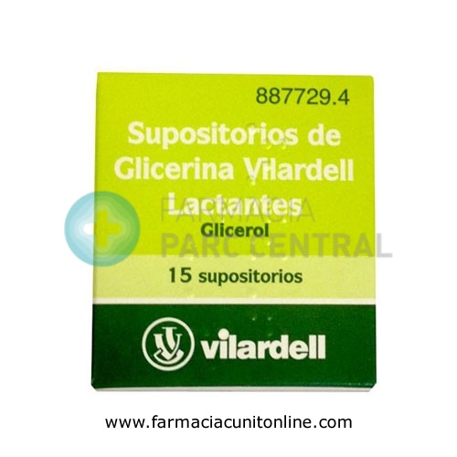 SUPOSITORIOS DE GLICERINA VILARDELL LACTANTES, 15 supositorios