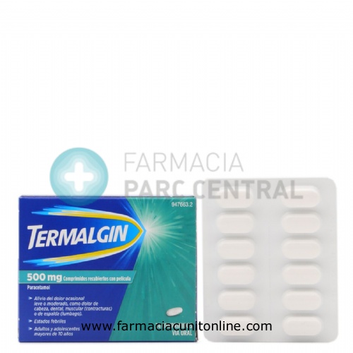 TERMALGIN 500 mg COMPRIMIDOS RECUBIERTOS CON PELICULA , 24 comprimidos