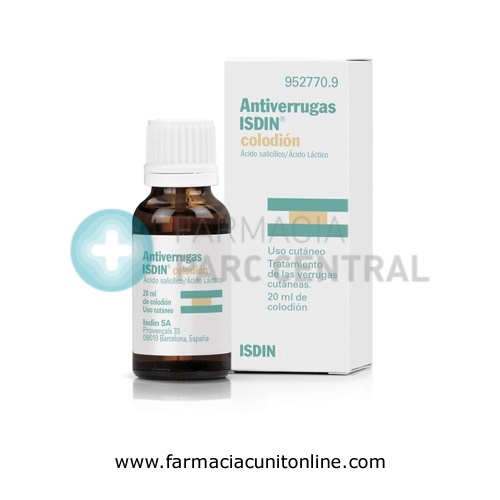 ANTIVERRUGAS ISDIN COLODION , 1 frasco de 20 ml