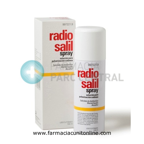 RADIO SALIL SPRAY SOLUCION PARA PULVERIZACION CUTANEA , 1 envase a presión de 130 ml