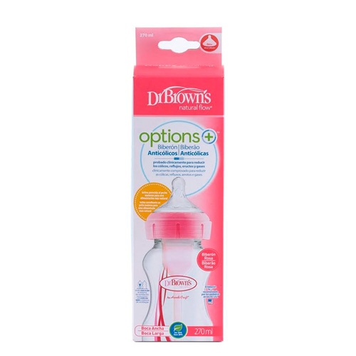 BIBERON BA - DR BROWN´S NATURAL FLOW (ROSA 240 ML)