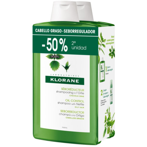 Klorane duplo champu ortiga 2x400ml