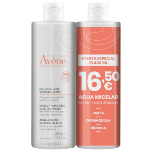 Avene duplo agua micelar 2x 400 ml (ci)