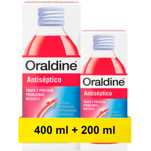 Oraldine antiseptico (1 envase 400 ml + 1 envase 200 ml pack)