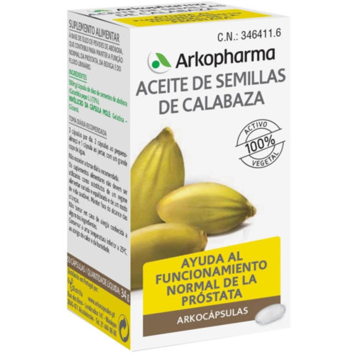 Arkocapsulas aceite de semillas de calabaza bio  50 capsulas