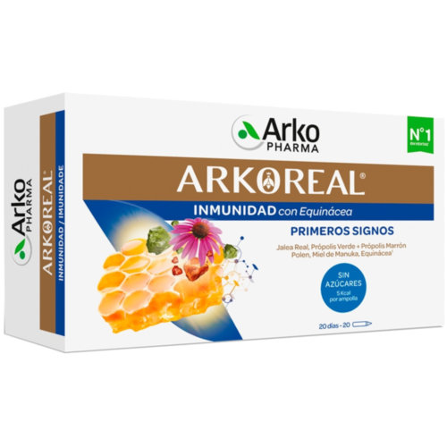 Arkoreal jalea real inmunidad sin azucares  20 ampollas 15 ml