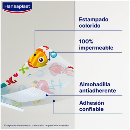 Hansaplast aqua protect kids aposito adhesivo 20 unidades