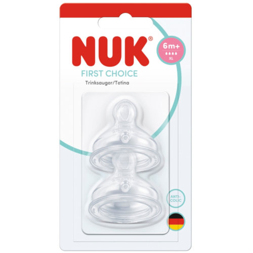 Tetina silicona anticolico nuk first choice+ talla 2 xl 2 unidades - nuk first choice+