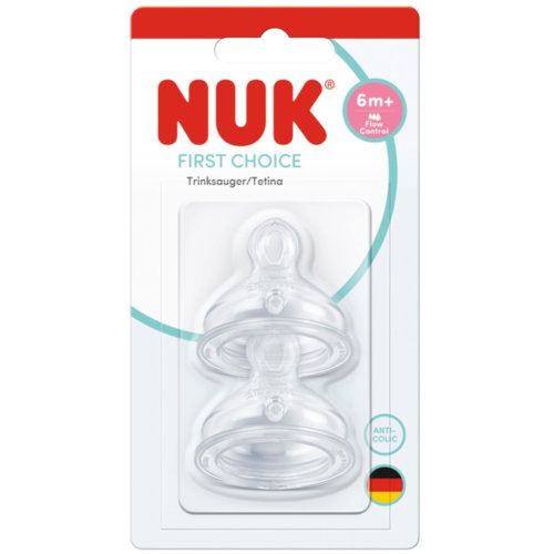 Tetina silicona anticolico nuk first choice+ talla 2 l 2 unidades - nuk first choice+