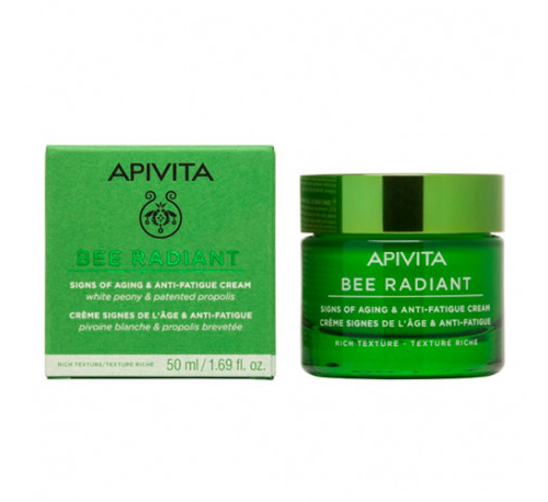 Apivita bee radiant crema peonia textura rica 50ml 10-22-01-633