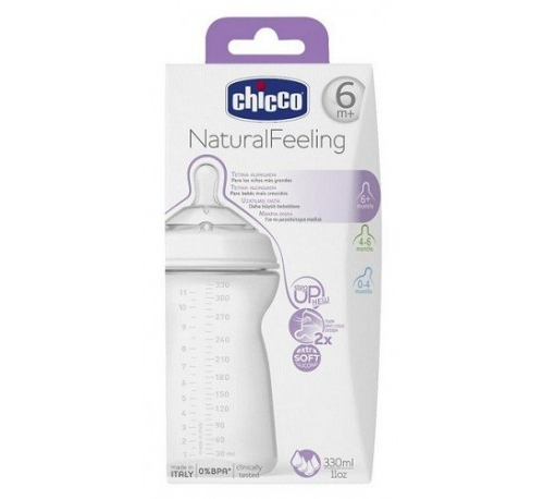 Biberon plastico pp t silicona - chicco nf flujo rapido (6 m+ 330 ml)