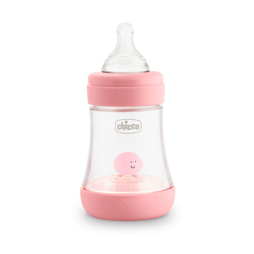 Biberon plastico t silicona - chicco perfect5 (rosa 0m+ flujo lento 150 ml)