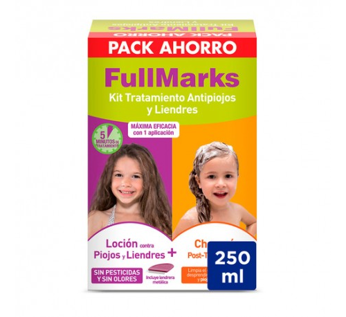 Fullmarks antipiojos y liendres champu + locion - pediculicida (1 envase 100 ml + 1 envase 150 ml ki