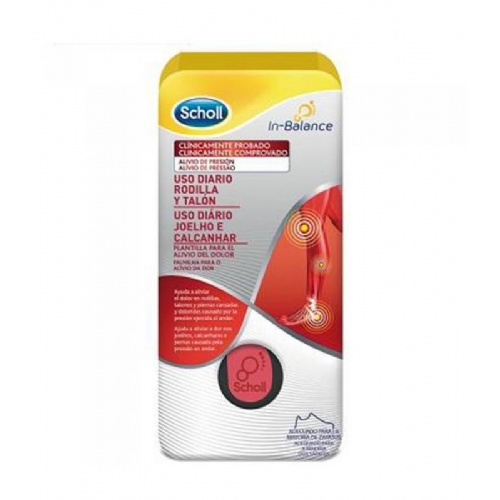 Plantillas uso diario rodilla y talon - scholl in-balance (1 par talla m)