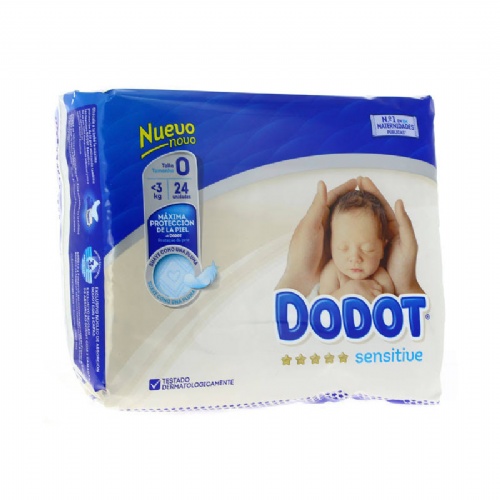 Pañal infantil - dodot protection plus sensitive (talla 0 prematuro 1.5-2.5 kg 24 unidades)