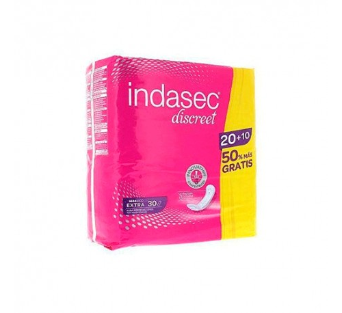 Compresa perdidas leves - indasec discreet (extra 20 unidades)