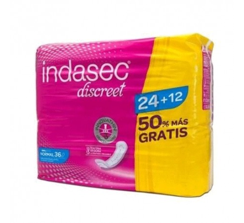 Compresa perdidas leves - indasec discreet (normal 24 unidades)