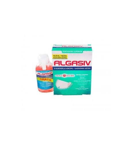 Algasiv - almohadillas adhesivas protesis (30 unidades superiores)