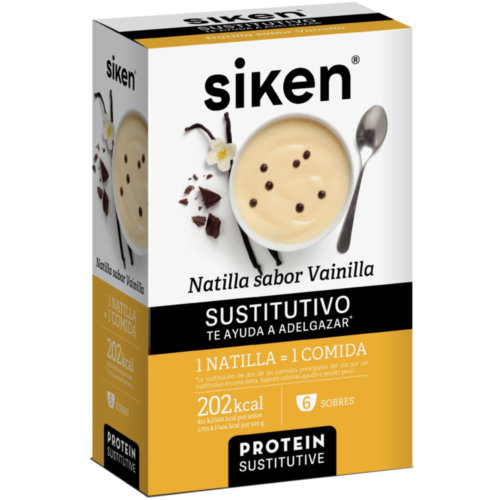 Siken protein sustitutive natilla (6 sobres sabor vainilla)