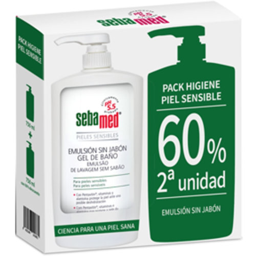 Sebamed duplo emulsion gel baño 750mlx2 oferta 2u60%