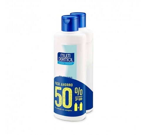 Multidermol jabon liquido 2x750ml pack
