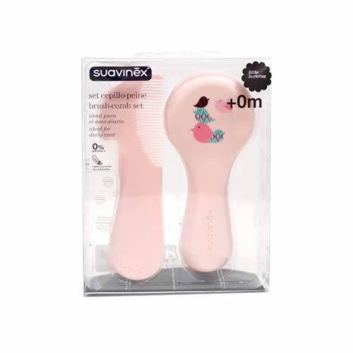 CEPILLO Y PEINE INFANTIL SOFT - SUAVINEX (ROSA DECORADO)