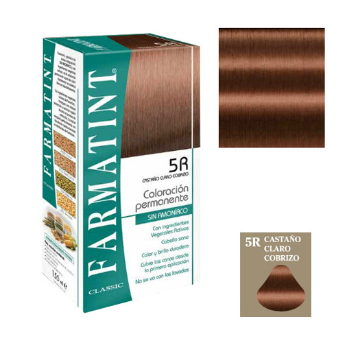 Farmatint (1 envase 135 ml tono 5r castaño claro cobrizo)