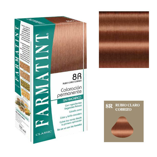 Farmatint (1 envase 135 ml tono 8r rubio claro cobrizo)