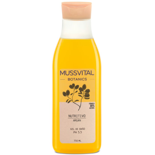Mussvital essentials gel de baño aceite de argan (1 envase 750 ml)