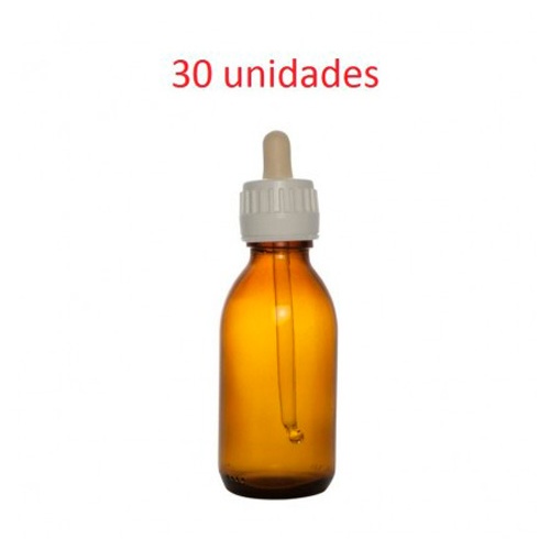Frasco cuentagotas - jm (30 unidades 30 ml color topacio)