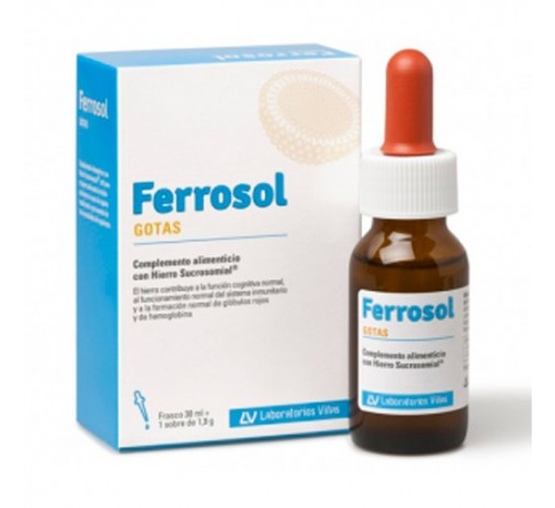 Ferrosol gotas y sobre (1 frasco 30 ml + 1 sobre 1,9 g)