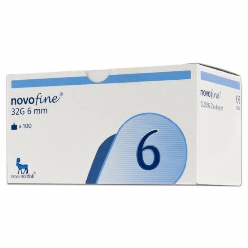 Aguja de insulina - novofine tip etw (100 unidades 32 g (0,23/5 mm x 6 mm))
