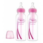Biberon estandar options dr brown´s natural flow 2 unidades 250 ml color rosa pack - dr brown´s natu