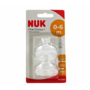 Tetina silicona anticolico - nuk first choice+ (talla 1 s 2 unidades)