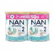 Nan optipro 2 leche de continuacion (2 envases 800 g)