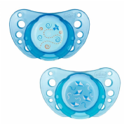 Chupete silicona - chicco physio air (0-6 m+ azul 2 chupetes)