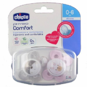 Chupete silicona - chicco physio comfort (niña 0-6 m 2 u)